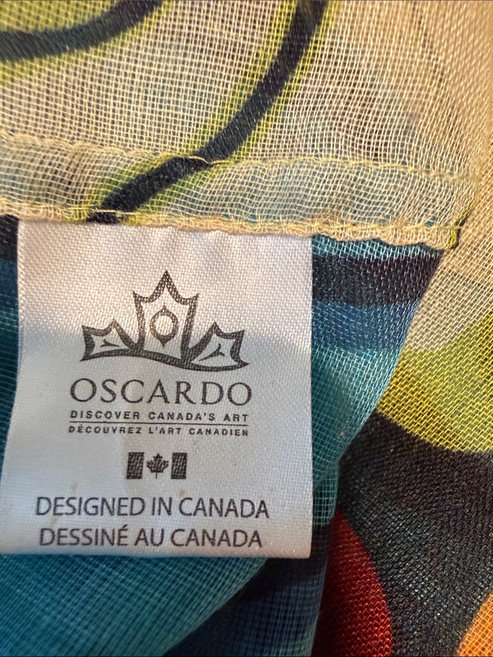 Multicolor Abstract Loop Scarf - Vibrant Infinity Wrap - Picture 4 of 4